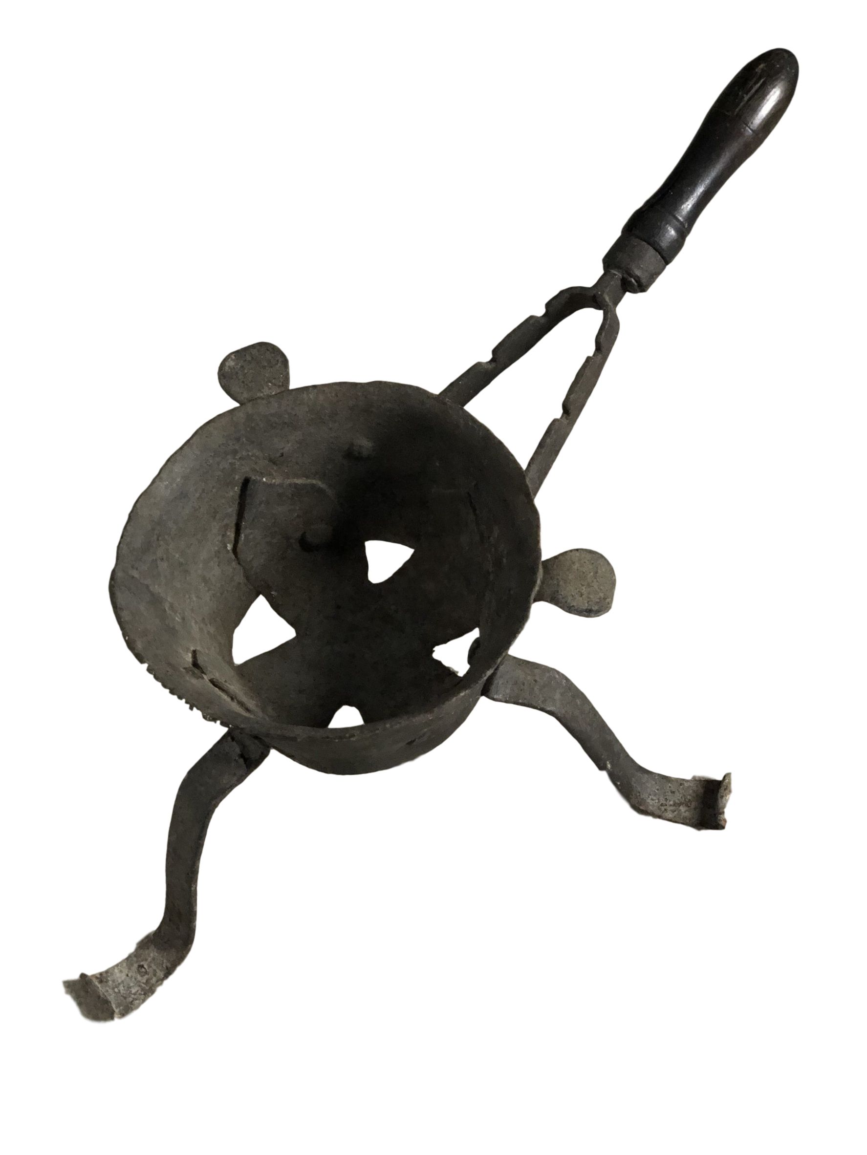 Early Iron Brazier with an Original Wooden Handle 18th Century Barnebys